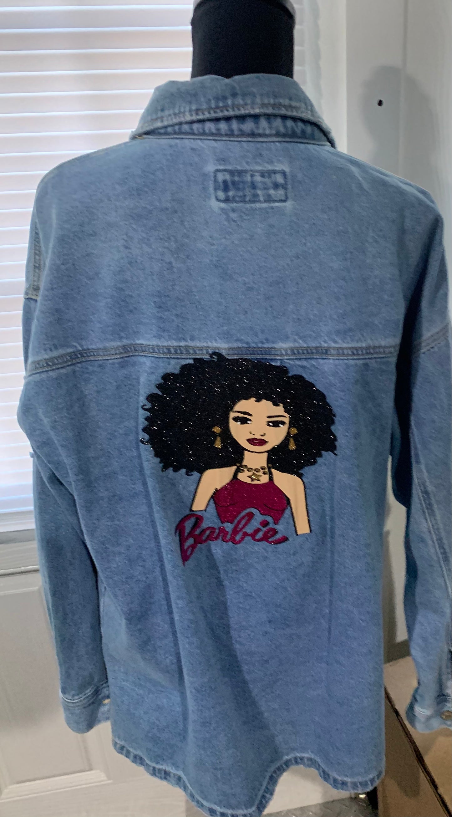 Black Barbie Patch Jacket Large