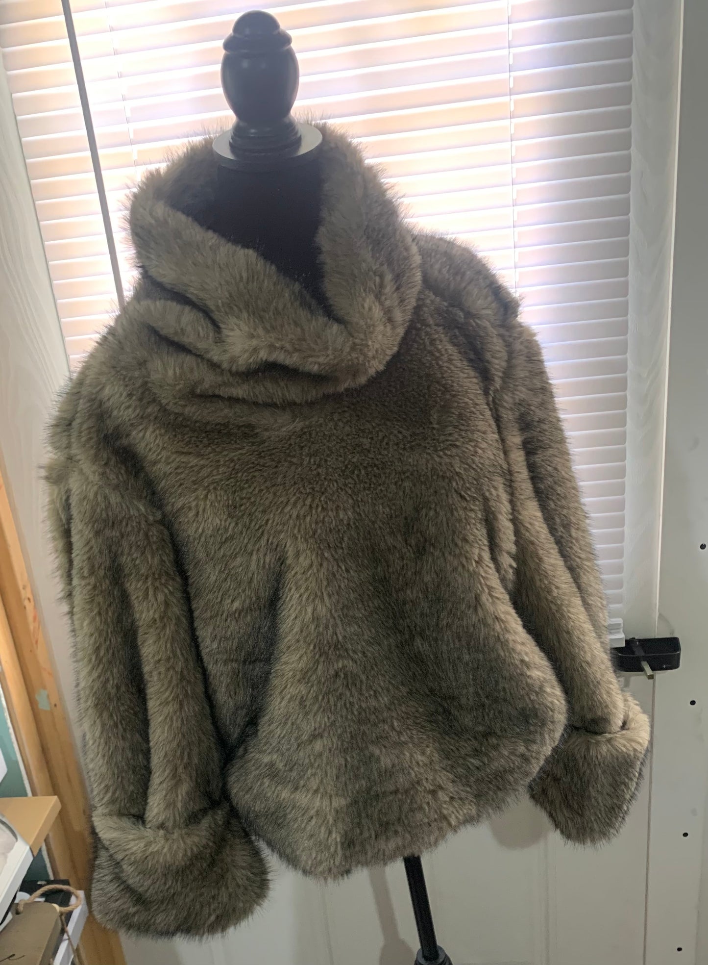 Faux Fur Sweatshirt