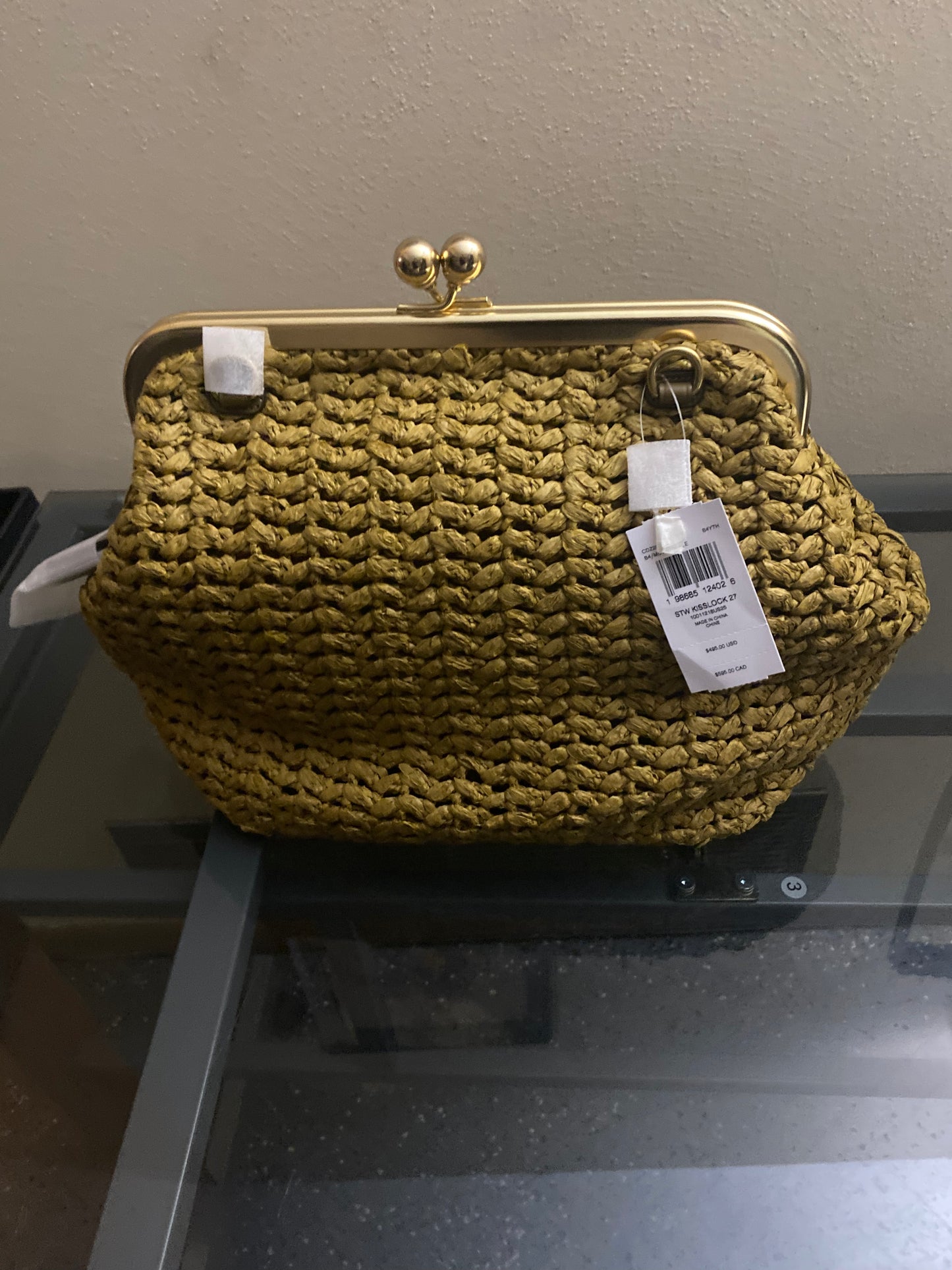 Authentic Coach Straw Kisslock 27
